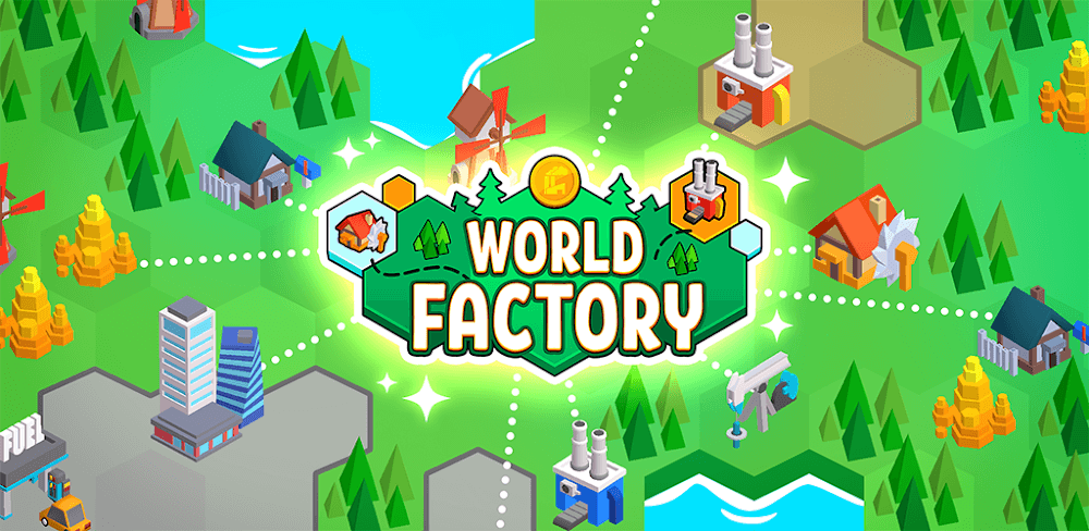 Cover Image of Factory World: Connect Map v1.42.10 MOD APK (Unlimited Coins)