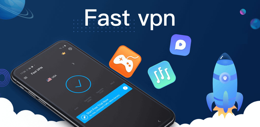 Cover Image of Fast VPN v2.0.3 APK + MOD (VIP Unlocked)