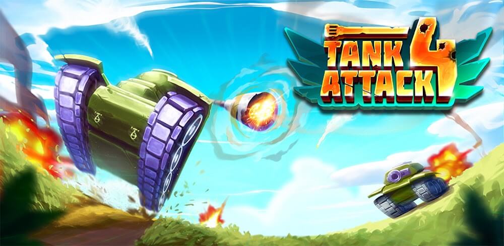 Cover Image of Tank Attack 4 v1.3.8 MOD APK (Dumb Enemy)